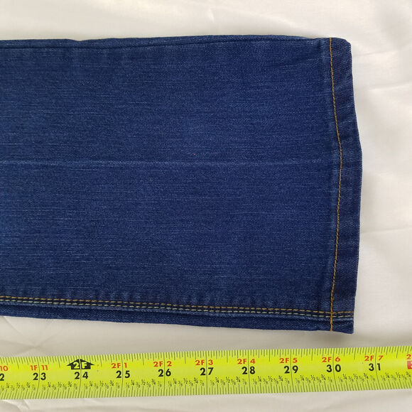 Express Jeans Womens 4 Blue Low Rise Straight Leg Dark Wash Denim W30 x L30.5 - Picture 7 of 16